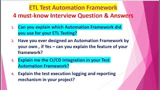 4 Must-Know ETL Automation Framework Questions (Asked in Every Interview 2025!)