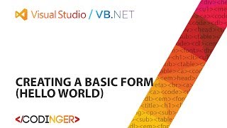 VB.NET Creating a Basic Form (Hello World)