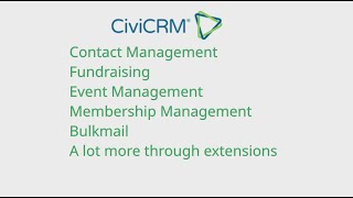 CiviCRM in a nutshell