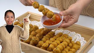 Làm Cá Viên Chiên Từ Cơm Nguội Và Mì Tôm | HÀ COOKING