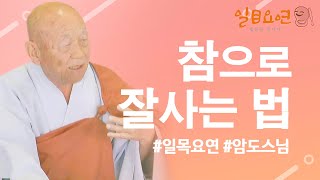 참으로 잘 사는 법 #암도스님 #일목요연