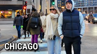 Chicago New Year's Eve Eve 2024 ✨ A Walk Before New Year's Even 2025 | 4K Video