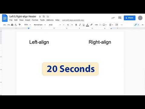 Left-Align AND Right-Align on the Same Line Google Docs