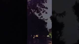 Powerful lighting strikes and cause a blackout - Loud thunder - Brescia - Italy