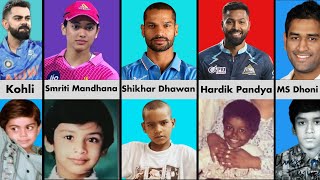 Cricketers as Kids: Childhood Photos Comparison