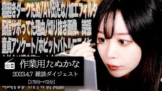 【作業用たぬかな】雑談ダイジェスト【2023/4/7】