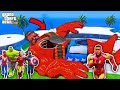 Franklin and Avengers Enter Inside RED HULK Head For Stolen Hulk Monster Truck | GTA5 AVENGERS