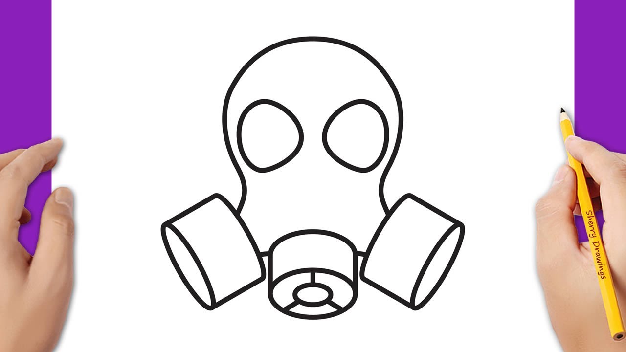 How To Draw A Gas Mask - YouTube