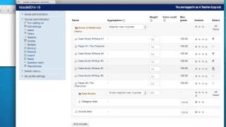Configuring Moodle Gradebook - Using Weighted Categories
