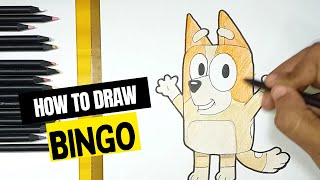 How to Draw Bingo / Bluey / Easy Drawing Tutorial