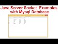Java Socket  Examples with MysqlDatabase