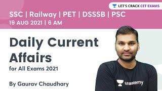 19 August Current Affairs 2021 | Current Affairs for All Exams | Daily Current Affairs | Gaurav Sir