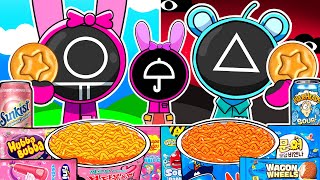 Incredibox Sprunki - Pinki Family Squid Game Version Convenience Store Food Mukbang Animation | ASMR