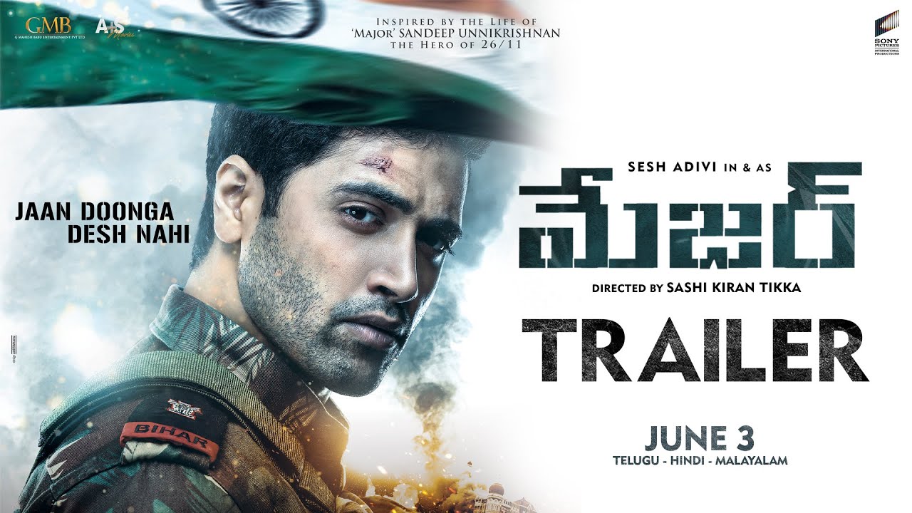 Major Trailer - Telugu | Adivi Sesh | Saiee M | Sobhita D | Mahesh Babu - In Cinemas June 3rd