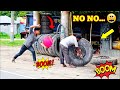 New Viral Tyre blast prank 2022 // Crazy REACTION with Popping Balloon Prank - Best Pranks........