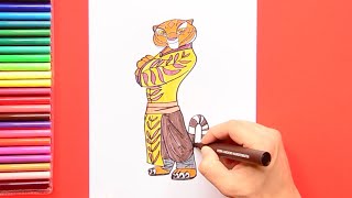 How to draw Master Tigress from Kung Fu Panda