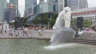 アキーラさん観察⑨シンガポール・マーライオン＆マリーナベイサンズホテル！Merlion and MarinaBay sands hotel in Singapore.