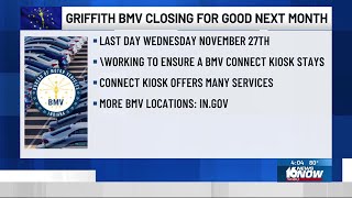 Griffith BMV branch to close in a month