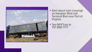 Get Alerts For Train Crossings on Hampton Blvd.