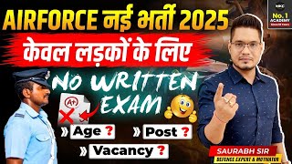 Agniveer Air Force (Sports) Intake New vacancy 02/2025 | Airforce XY Sports Quota Vacancy 2025