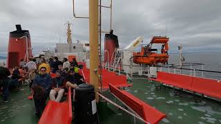 Inside MV Isle of Arran drive-through ferry operated by Caledonian MacBrayne in Scotland