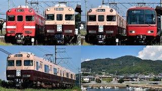 名鉄6000.6800系　蒲郡線列車走行シーン集　(白帯、ツートンカラー、ツーマン代走)