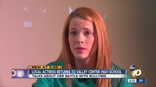 Actress Katie Leclerc returns to Valley Center High School to speak on bullying