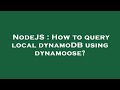 NodeJS : How to query local dynamoDB using dynamoose?