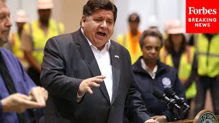 Illinois Gov. JB Pritzker, Chicago Mayor Lori Lightfoot Respond To Migrants Bused In From Texas