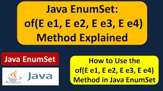 Java EnumSet - of(E e1, E e2, E e3, E e4) method | EnumSet in Java