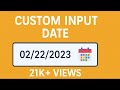 Custom Input date using html and css.