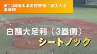 第14回栃木県高校野球 1年生大会 白鷗大足利シートノック 準決勝 國學院栃木×白鷗大足利