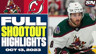 Arizona Coyotes vs. New Jersey Devils | FULL Shootout Highlights - October 13, 2023