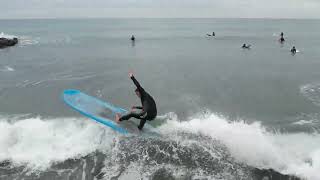 本日のモデルさん　2023/4/29  静波新堤 西　ロング編　（Shizunami Beach in Japan　Surfing drone videos）