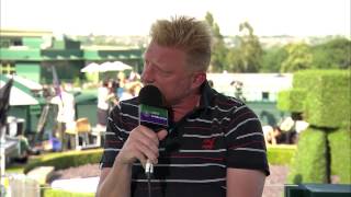 Boris Becker visits the Live @ Wimbledon studio