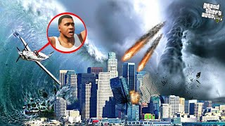 Gta 5 - The End Of Los Santos | Mega TSUNAMI Tornado and METEORS DESTROYS Los Santos