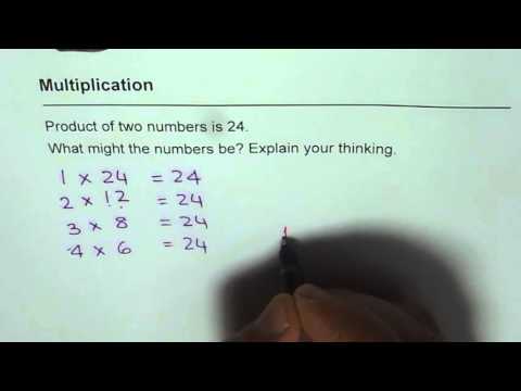 Product of Two Numbers is 24 Find All Factors Product of Two Numbers is 24 Find All Factors