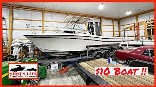 Installing a Metal thru hull and more Fiberglass on the Grady White | $10 Boat | EPS42 | Shots Life