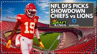 NFL DFS Picks for Thursday Night Showdown, Chiefs vs Lions: FanDuel & DraftKings Lineup Advice