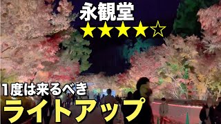 【京都】「もみじの永観堂」といわれる京都屈指の紅葉の名所のライトアップ【観光】