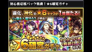 ［モンスト］星６確定ガチャ動画［初心者応援パック］