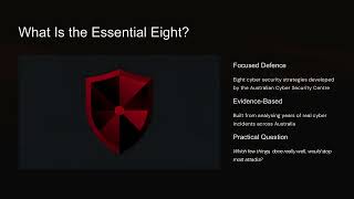 Introduction to the Essential Eight (1 of 15)