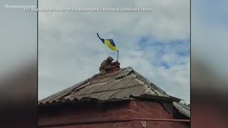 Ukrainian flag waves once again in many Russian occupied places