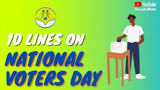 10 Lines On National Voters Day | English Speech On Voter Day | Essay On  Voters Day | eduMate