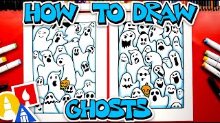 How To Draw Funny Ghosts - (Overlapping Activity)