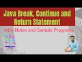 Java Jump Statements | Java Break Continue and Return Statement | Java Labelled Loops