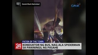 Konduktor ng bus, nag-ala Spiderman sa paniningil ng pasahe