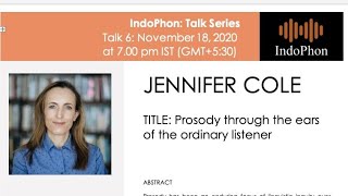 [IndoPhon] Talk 6: Jennifer Cole (Northwestern University)