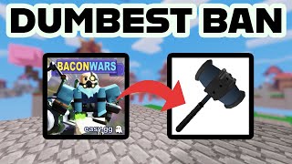 The DUMBEST Ban In Roblox Bedwars HISTORY!?! 🔨😢