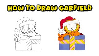 How to Draw Christmas Garfield the Cat – Festive Holiday Drawing Lesson
